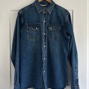 3sixteen Crosscut Western Stonewashed Denim Shirt - Size M